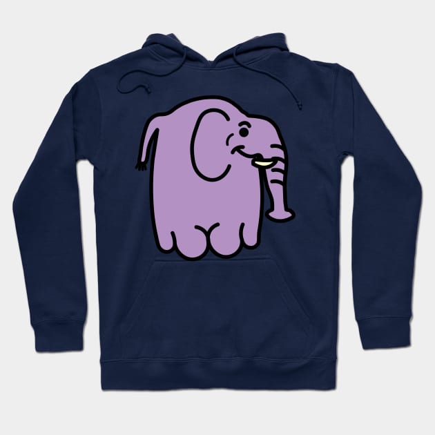 tiny purple elephant cartoon doodle Hoodie by Captain-Jackson